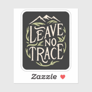 Leave no trace hiking sticker