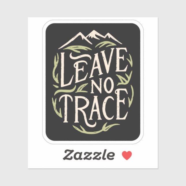 Leave no trace hiking sticker (Sheet)