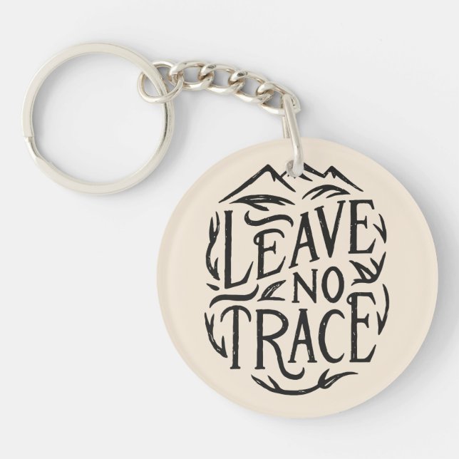 Leave no trace mindful camper hiker keychain (Front)