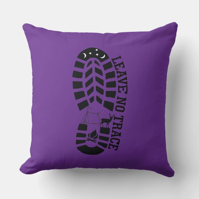 Leave No Trace Throw Pillow (Front)