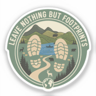 Leave Nothing But Footprints Sticker