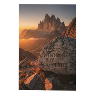 Leave Nothing But Footprints Wood Wall Art
