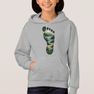 Leave Only Footprints - Nature Earth Day Eco Hoodie