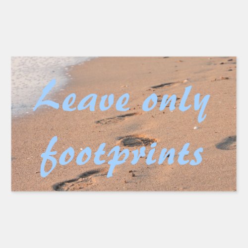 Leave Only Footprints Rectangular Sticker