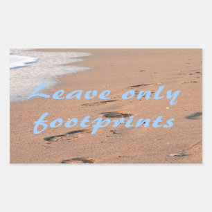 Leave Only Footprints Rectangular Sticker