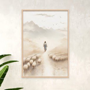 Leave the 99, Modern Christian Art, Jesus Leaves  Poster
