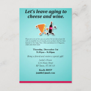 Leave the aging to cheese and wine invitation