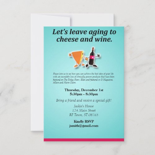 Leave the aging to cheese and wine invitation