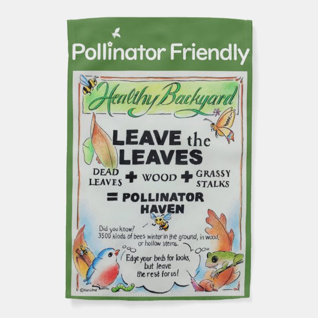 Leave the Leaves Yard Flag (Front)