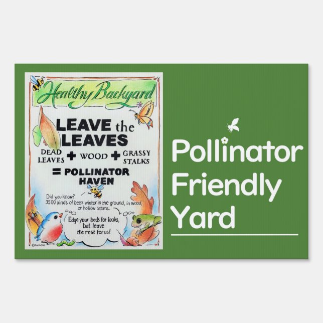 Leave the Leaves Yard Sign (Front)