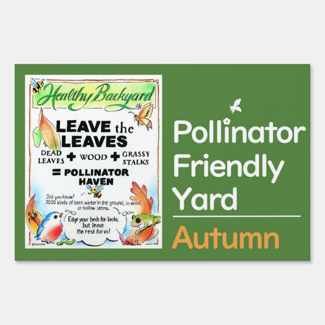 Leave the Leaves Yard Sign - Autumn (Front)