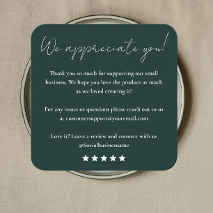 Leave Us A Review   Customer Feedback   Thank You Square Business Card