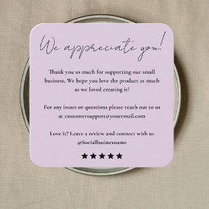 Leave Us A Review   Customer Feedback   Thank You Square Business Card