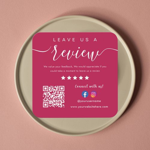 Leave Us A Review Facebook Instagram Logo Qr Code