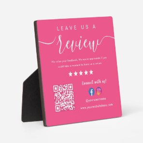 Leave Us A Review Facebook Instagram Logo Qr Code Plaque