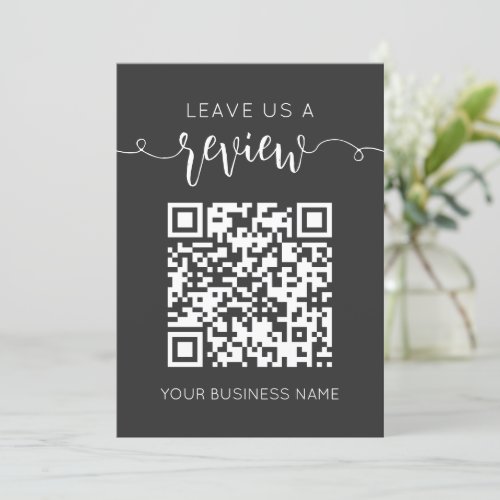 Leave Us A Review Qr Code Gray Chic Modern Minimal