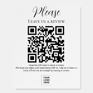 Leave us a review QR code Pedestal Sign