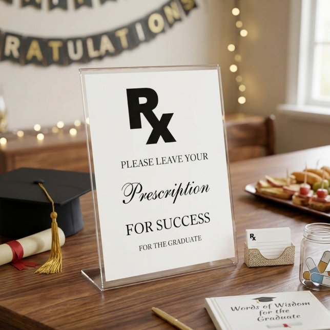 Leave Your Prescription for Success Advice Sign (Creator Uploaded)