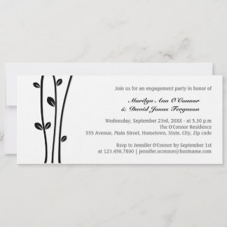 Leaved Black Branches Invitation