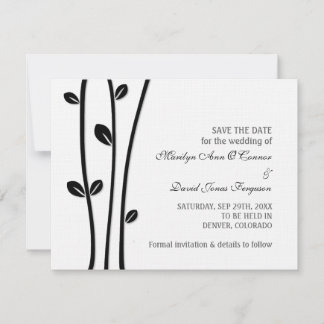 Leaved Black Branches Save The Date