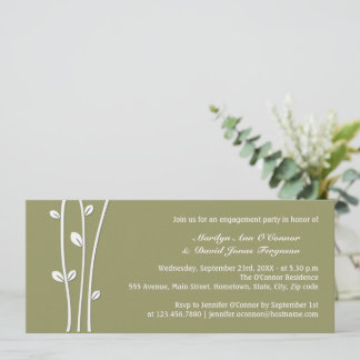 Leaved White Branches Invitation