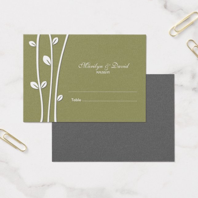 Leaved White Branches Wedding Escort (Office)