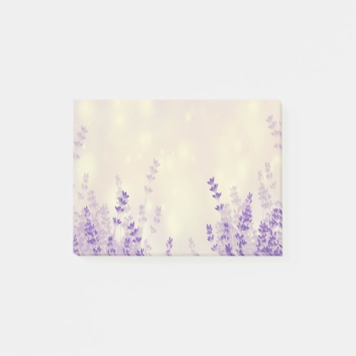 Leavender flowers dreamy background post_it notes