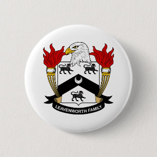 Leavenworth Family Crest Button