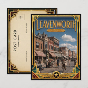 Leavenworth Kansas Vintage Art Deco Golden Age Postcard