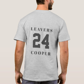 Leavers 24 Back Design with Personalized Name T-Shirt