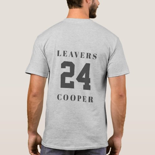 Leavers 24 Back Design with Personalized Name T_Shirt
