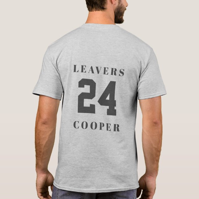 Leavers 24 Back Design with Personalized Name T-Shirt (Back)