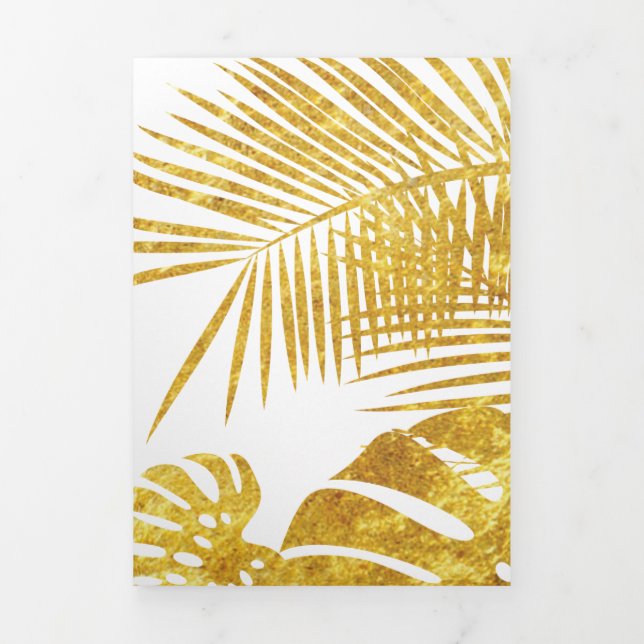 Leaves 10 Tri-Fold holiday card (Cover)