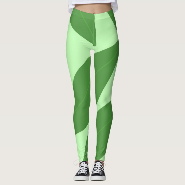 leaves abstract art leggings (Front)