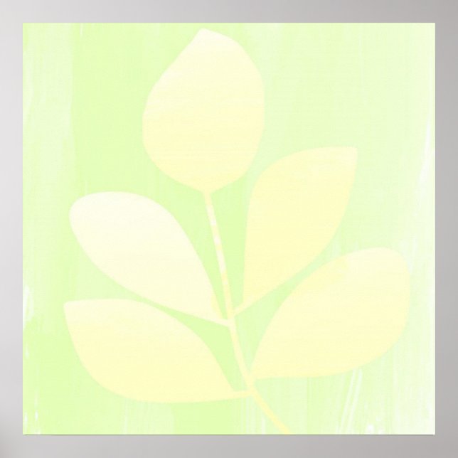 leaves abstract art poster (Front)
