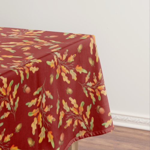  Leaves  Acorns Autumn Colors   Tablecloth