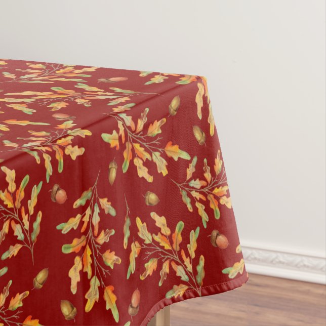  Leaves & Acorns Autumn Colors   Tablecloth (In Situ)