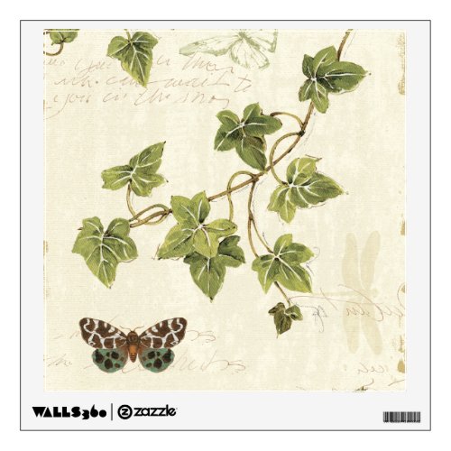 Leaves and a Butterfly Wall Sticker