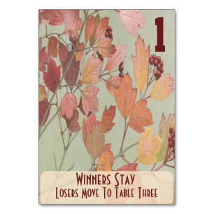 Leaves and Berries Bunco #1 Table Number