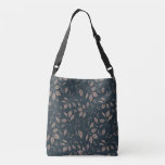 Leaves and Berries - Dark Brown, Tan Scarf Crossbody Bag<br><div class="desc">An over the shoulder tote,  designed with a leafy brown and tan repeat pattern</div>