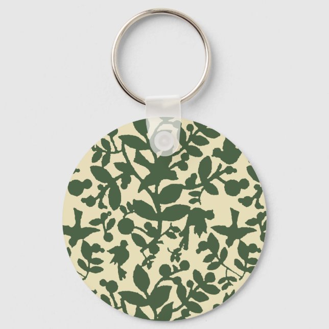 Leaves and birds keychain (Front)