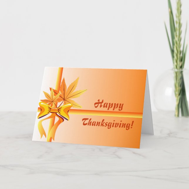 Leaves and bow - Card (Front)