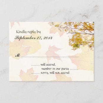 Leaves And Branches Fall Wedding Rsvp by fallcolors at Zazzle