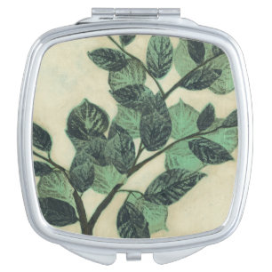 Leaves and Branches on Cream Background Compact Mirror