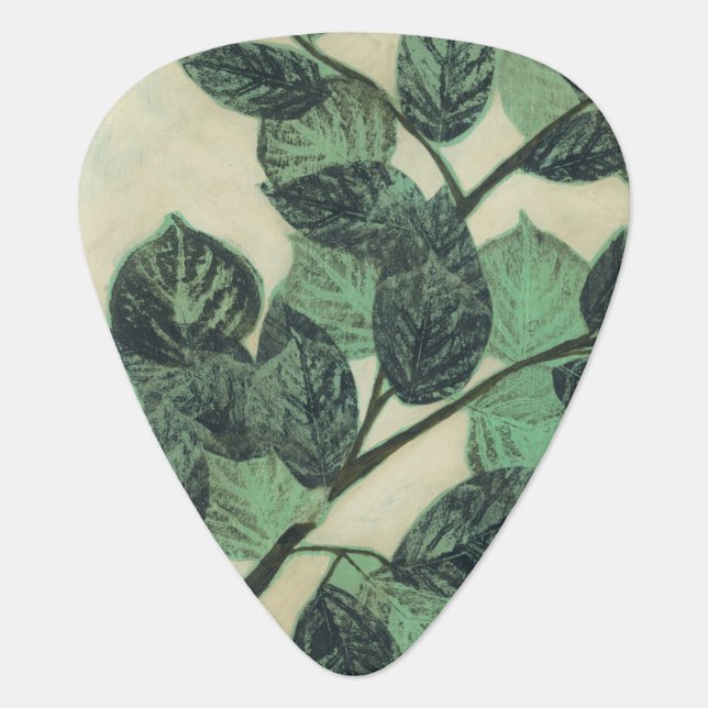 Leaves and Branches on Cream Background Guitar Pick (Front)