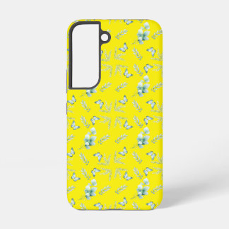 leaves and butterflys  samsung galaxy s22 case