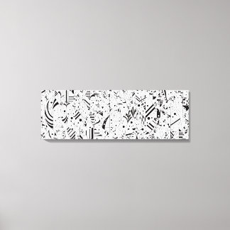 Leaves and cats. canvas print