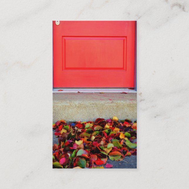 Leaves and Door Business Card (Front)