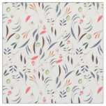 Leaves And Feathers Pattern Fabric