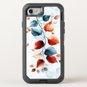 Leaves and Floral OtterBox Defender iPhone SE/8/7 Case